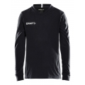 Craft Sport Long-sleeved Shirt (Jersey) Squad Solid - high elasticity, ergonomic design - black Kids